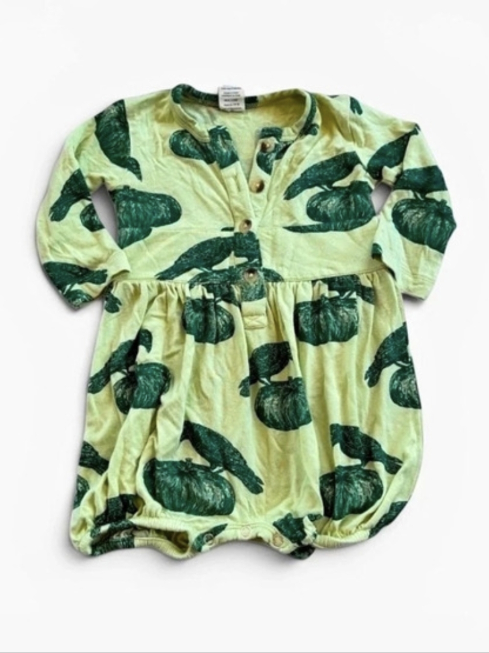 Kate Quinn long Sleeve Woven Romper Crow Bamboo Bubble